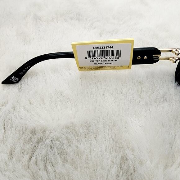 NEW Le Specs Missoma Jupiter Link Aviator Black Pearl Sunglasses - Picture 8 of 16